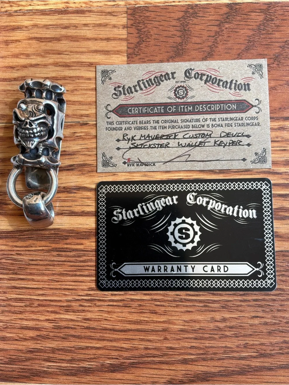 STARLINGEAR Sterling Silver 925 Skull Keychain